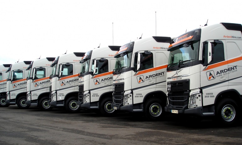 Ardent Hire Solutions strengthens its UK coverage with a new fleet of Volvo trucks